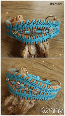 Xl breit Windhund Halsband geflochten