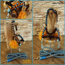 Alpaka Halfter mit pompon geflochten Paracord