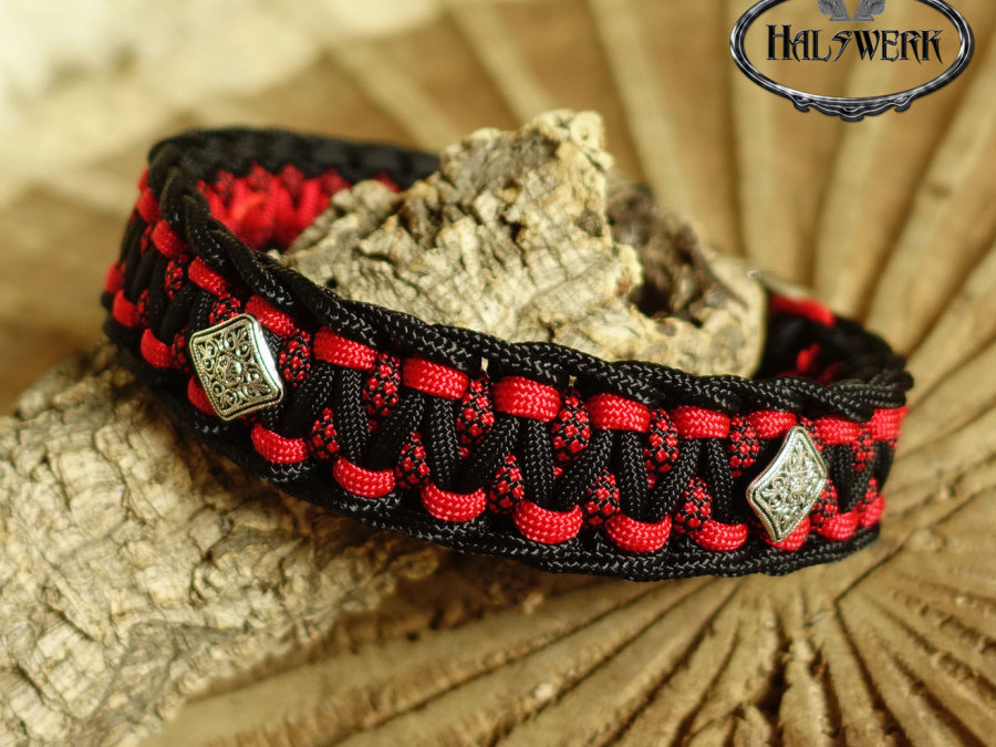 Halsband Bulldogge breit Rot