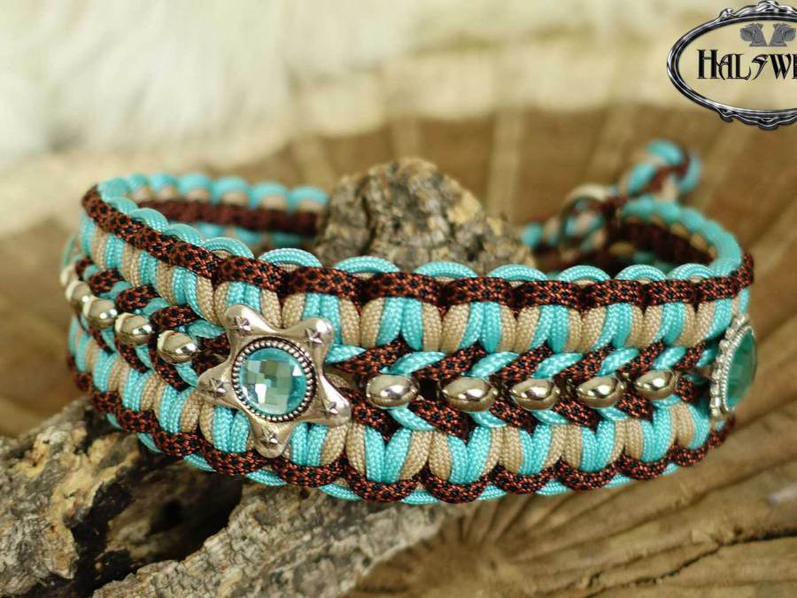 Windhunde Whippet Halsband weich geflochten