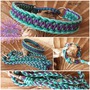 Hundehalsband geflochten flechthalsband paracord perplex türkise