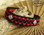 Paracord Halsband geflochten Zugstopp rot