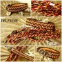 Halsband geflochten Paracord Biothane Schnalle braun orange