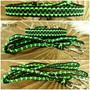 Neon Grün schwarz Paracord Halsband geflochten Ungezieferband