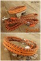 Hundehalsband geflochten weich breit orange Ungezieferband Versteck 