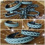 Hundehalsband blau geflochten Paracord 