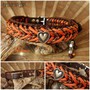 Hundehalsband weich geflochten orange