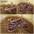 Hundehalsband geflochten maritim weiss rot blau stitch