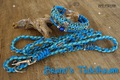 Hundehalsband mit Stitch blau Perlenrand 