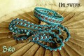 Halsband Paracord geflochten Teal Petrol