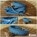 Paracord halsband geflochten bayrisch blau weiss Labrador 