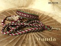 Hundehalsband geflochten Paracord grün Bordeaux 