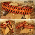 Xl breites Halsband Paracord orange