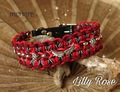 Hundehalsband geflochten breit rot paracord 
