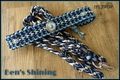 Hundehalsband breit blau paracord geflochten