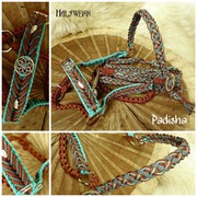 Vollblut Araber Halfter geflochten türkise indianisch