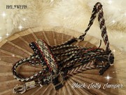 Halfter Island Pony geflochten schwarz