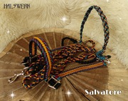 Halfter kaltblut Petrol Bordeaux teal paracord geflochten 