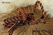 Halfter geflochten aus Paracord orange schwarz 