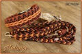 Hundehalsband geflochten Paracord braun cognac breit