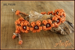 Hundehalsband Blume Orange