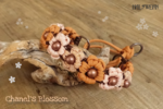 Hundehalsband Blume kupfer geflochten Paracord