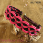 Hundehalsband weich paracord pink