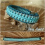 Halsband geflochten Türkise Teal paracord 