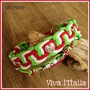 Hundehalsband Italien italy Italia geflochten 
