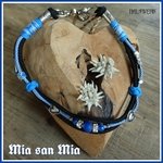 Tauhalsband bayrisch blau weiß