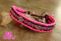 Pink Hundehalsband geflochten Paracord unikat