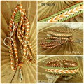 Paracord Halsband Collie geflochten orange braun