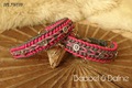 Hundehalsband geflochten Pink grau paracord 