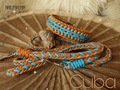 Hundehalsband geflochten Cognac hellbraun Paracord 