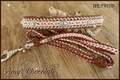 Hundehalsband geflochten Paracord Retriever rose