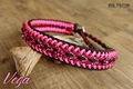 Hundehalsband geflochten pink blumen paracord 