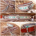 Windhund Halsband geflochten xl breit  indianisch 