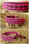 Paracord Halsband geflochten breit Pink