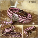 Hundehalsband braun Rose geflochten Paracord breit