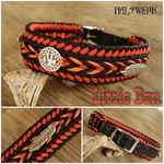 Hundehalsband geflochten orange Schwaz labby