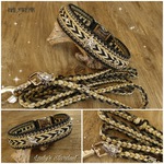 Hundehalsband_geflochten_paracord schwarz gold