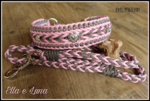 Hundehalsband Rose Perlen individuell geflochten unikat halswerk