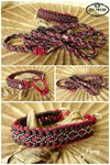 Hundehalsband Paracord geflochten Strass