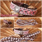 Hundehalsband Rose Perlenrand geflochten Paracord 