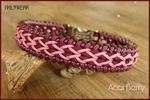 Hundehalsband Bordeaux Berry geflochten Paracord 