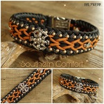 Hundehalsband_geflochten_paracord cognac
