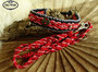 Schweiz Halsband weiss rot geflochten breit